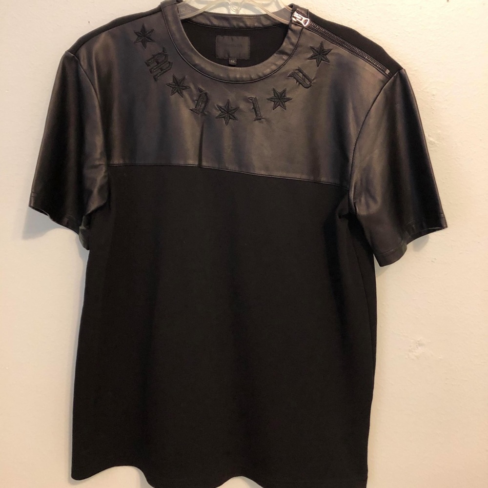 Musium Div Faux Leather Star Top